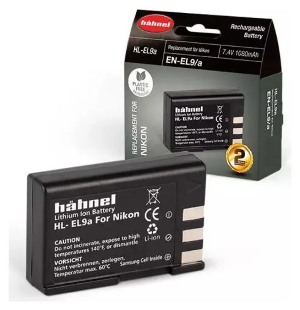 Batterie EN-EL9 Hahnel compatible Nikon pour appareil photo reflex D40
