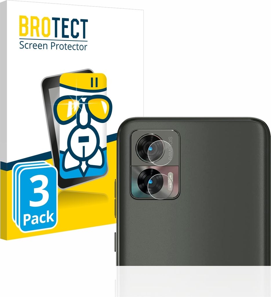 3x BROTECT Schutzglas für Motorola Edge 30 Neo (NUR Kameraschutz) Schutzfolie Panzer Folie Glas Display Schutz klar