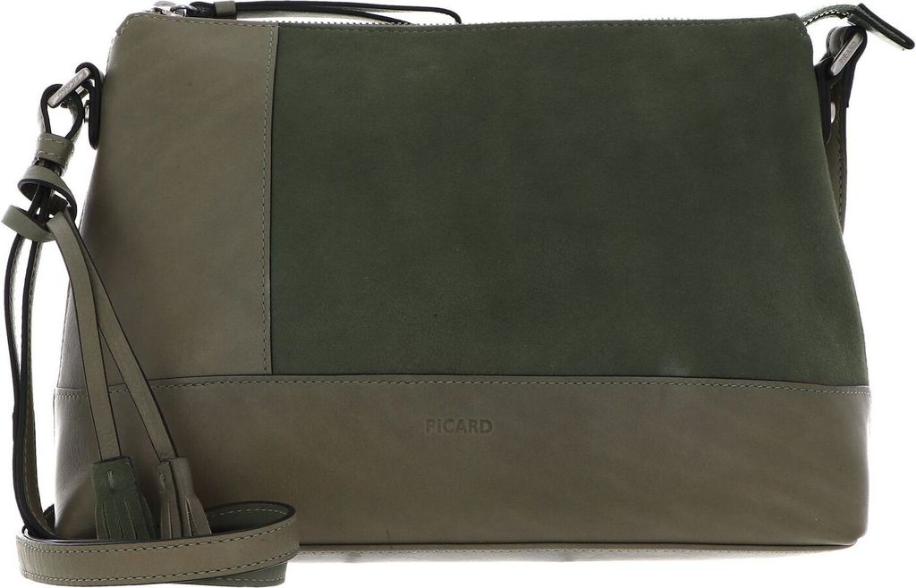 PICARD Schultertasche Umhängetasche Safari Shoulder Bag Palm Leaf olivgrün