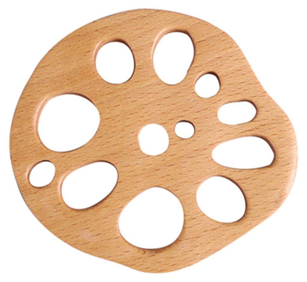 Untersetzer aus Holz in Form von Lotusblättern für Getränke, hitzebeständig, für Bar, Büro, Couchtisch