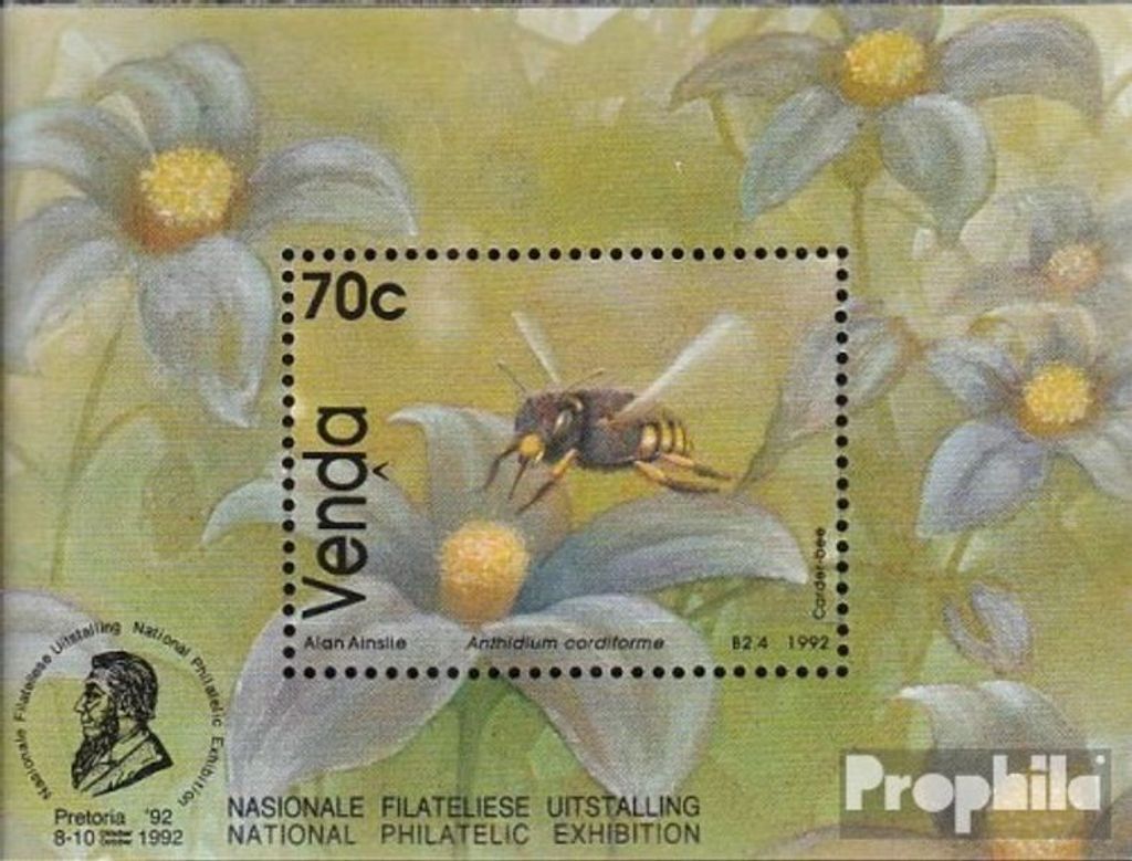 Briefmarken Südafrika - Venda 1992 Mi Block8 (kompl.Ausg.) FDC Bienenarten