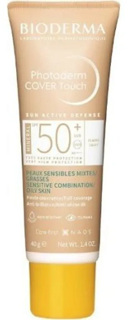 Bioderma Photoderm Cover Touch SPF50+ Crème Solaire Minérale Anti-Brillance