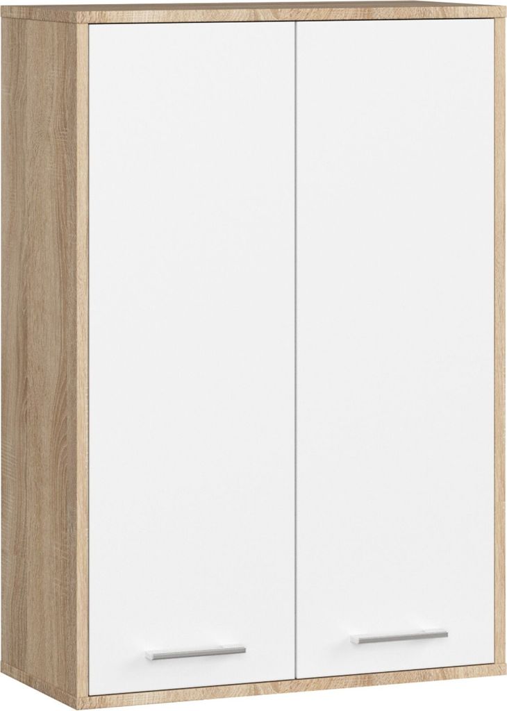 Badezimmer-Hängeschrank FIN Sonoma Eiche, Weiß 64 cm 2 Produktbild 