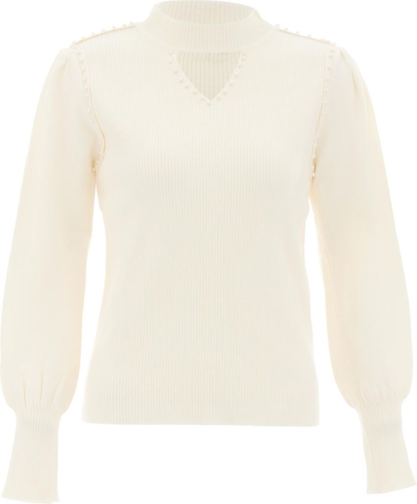 NAEMI damen strickpullover - wollweiss, XS/S