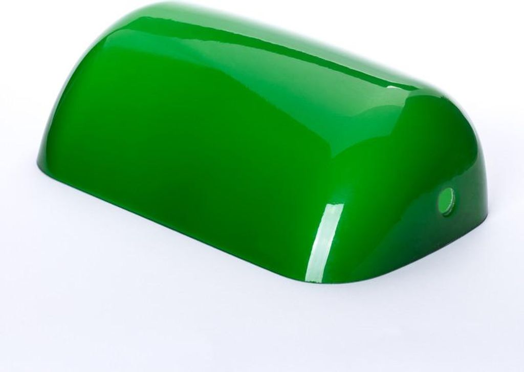 Kleines Bankers Ersatzglas Glas Lampe Leuchte Bankerslampe Lampenglas Tischlampe, 225x135x60mm, Grün