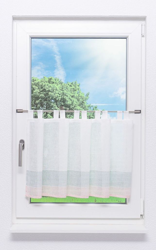 Lysel Scheibengardine Sofia (Bx H) 140cm * 50cm grün/grün-rosa