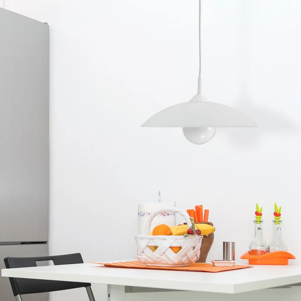 Rabalux 4615 Cupola: Lampada a Sospensione Bianca E27 per Cucina e Living - 3