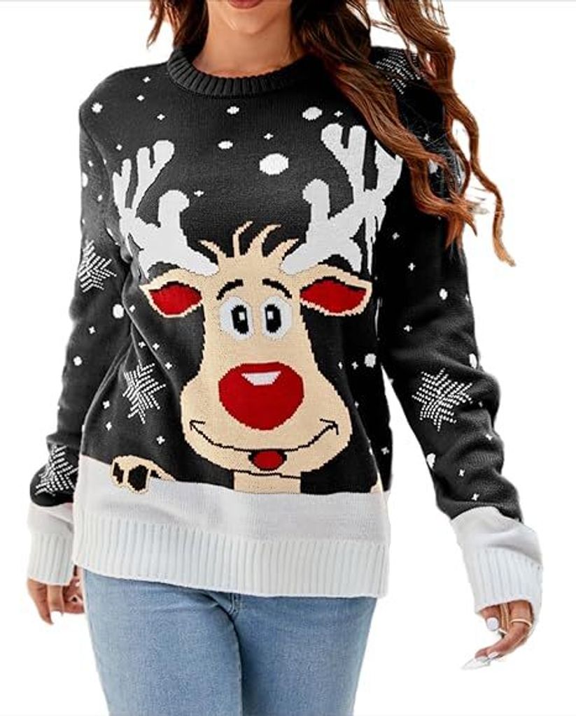 Weihnachten pullover frauen faul herbst und winter stil Produktbild 1