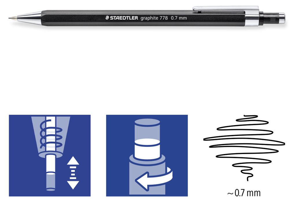 STAEDTLER® 778 07-9 Portamine grafite 0,7 nero Immagine del prodotto 