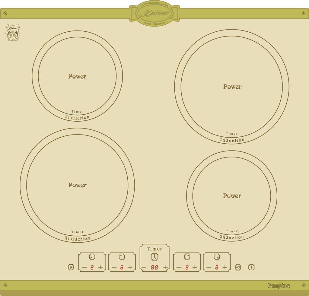 Kaiser Empire KCT 6195 IElfEm Induktionskochfeld 60cm Autark Kochfeld 4xQickHeat Zonen