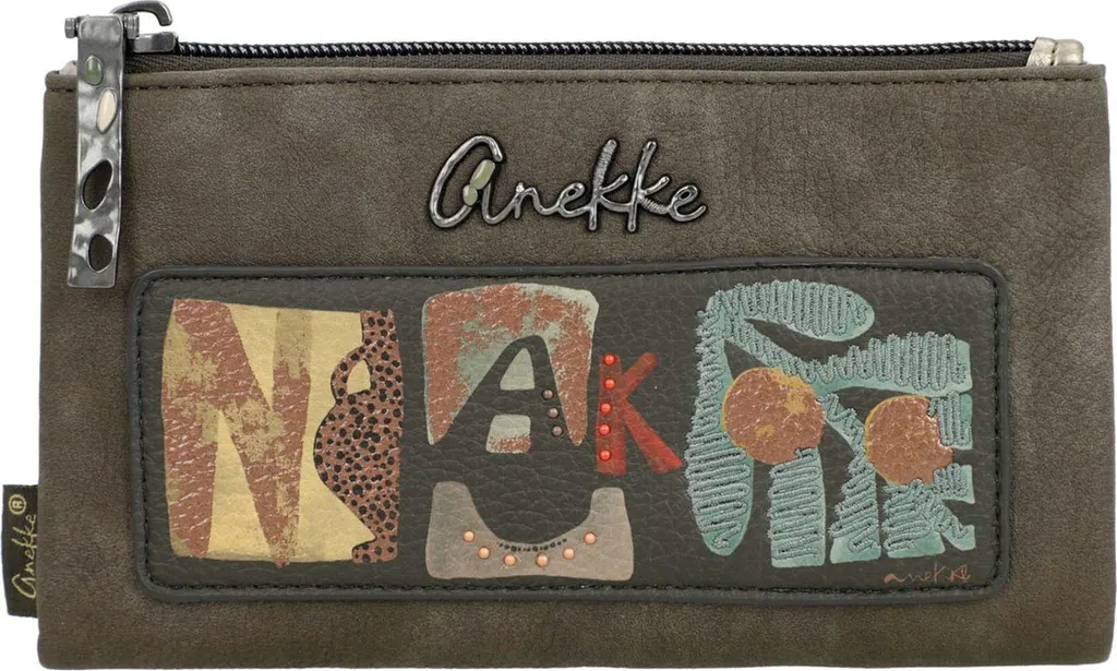 Anekke portafoglio Muse Amphora RFID Wallet Multicolor marrone