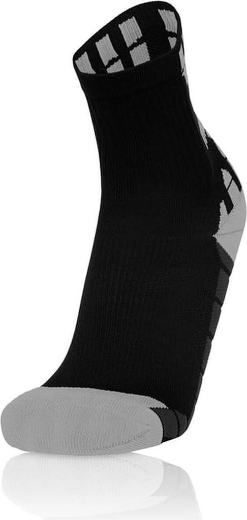 Macron Interval Laufsocken - Schwarz / Grau | Größe: 43/46