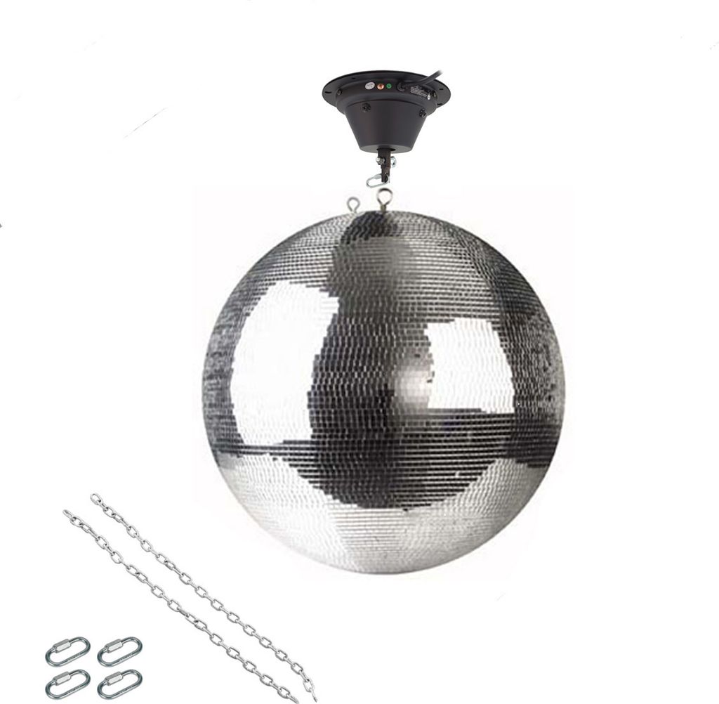 Spiegelkugel Set 50cm Kugel PROFI + Motor MBM-5010, 2 Ketten, 4 Kettenglieder