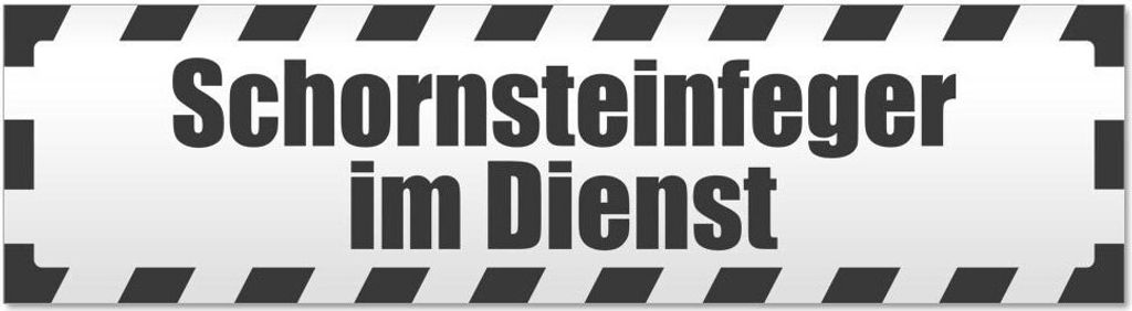 Kiwistar - Autoaufkleber - Dunkelgrau - 30 x 8 cm - Schornsteinfeger Dienst gestreift - Hinweis Aufkleber Sticker für Auto, Kfz, Fahrrad, PKW, LKW
