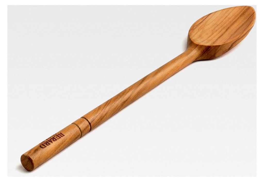 Kochlöffel aus Olivenholz 25 cm | Holzkochlöffel mit individueller Maserung | strapazierfähig und langlebig | handgefertigter Kochlöffel