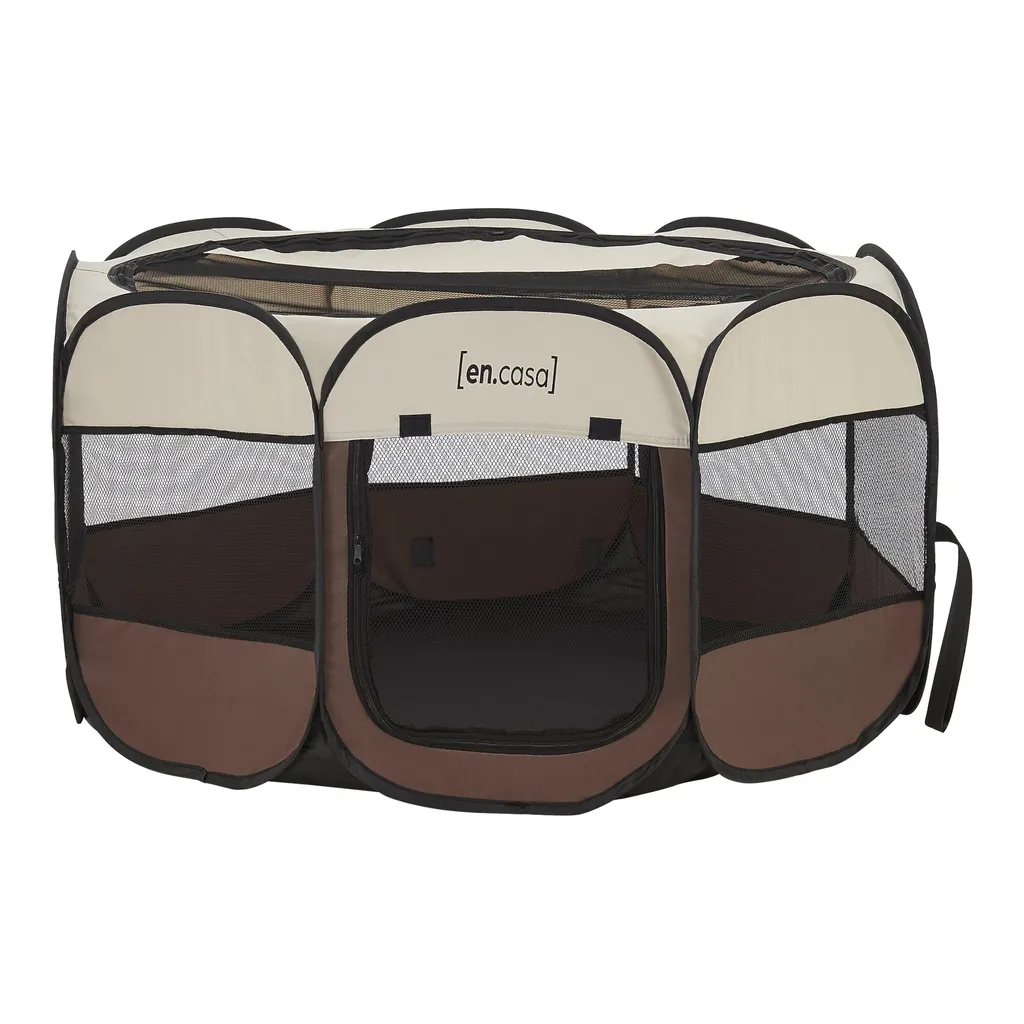 Panca Jaylen-up Mathilda per Cani e Gatti | 114x114 cm Marrone/Crema