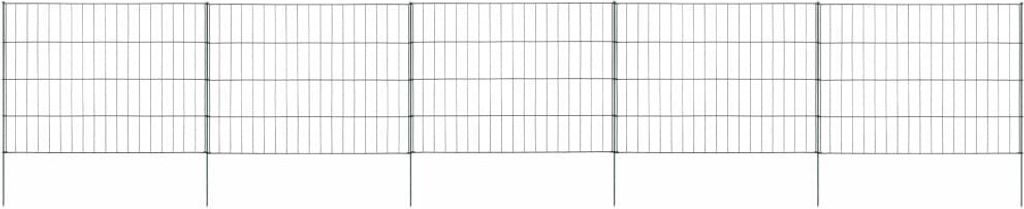 vidaXL Set di recinzione per laghetti 115 x 79 cm Verde Immagine del prodotto 