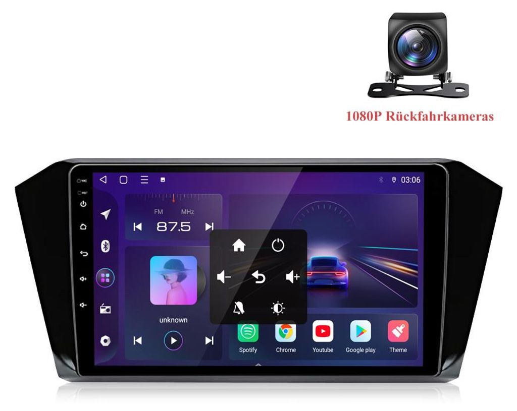 Android autorádio o velikosti 10 palců pro VW Passat B8 Obrázek produktu 