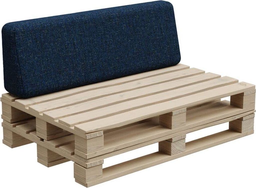 Palettenkissen, Palletenpolster, Gartenkissen, PFBG (Rückenlehne 120x35, Dunkelblau)