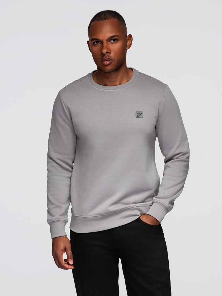 Ombre Clothing Herrensweatshirt ohne Verschluss Xusip grau XL