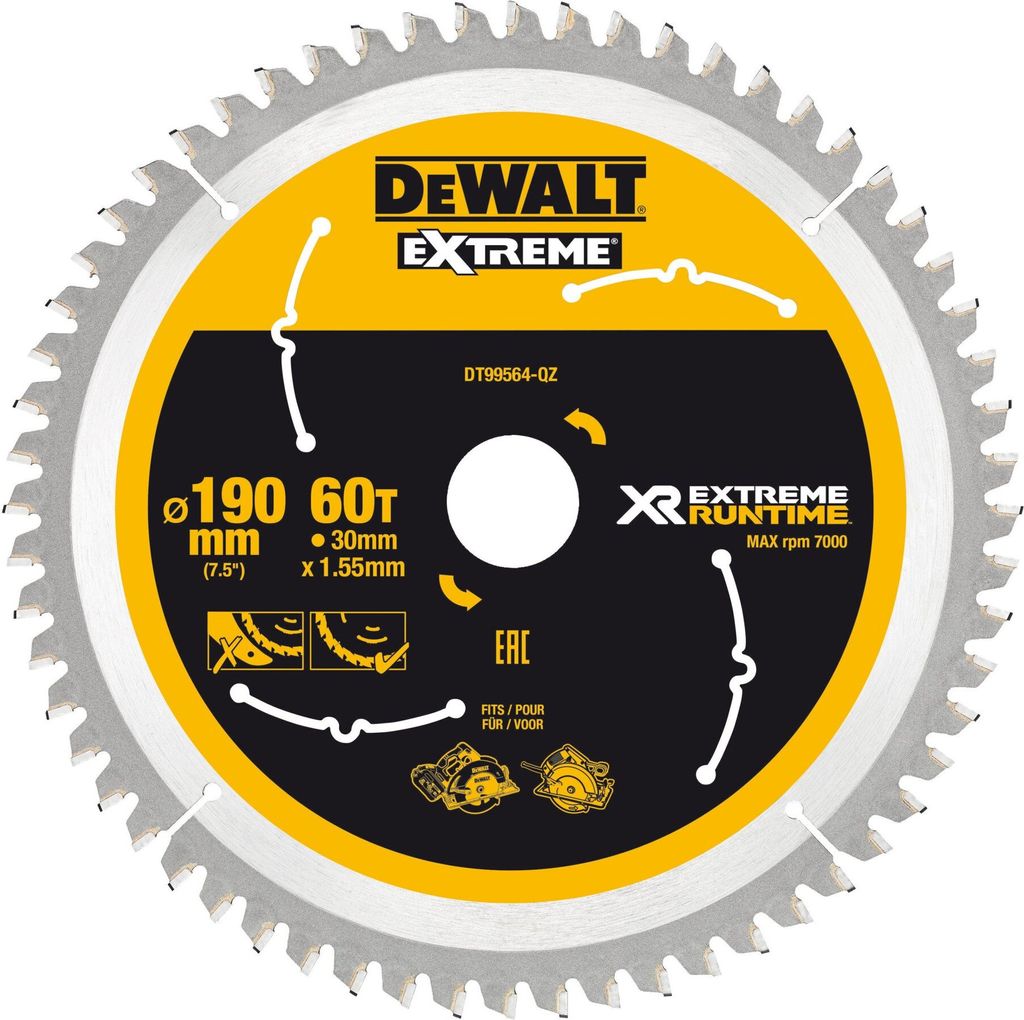 DeWalt DT99564 pilový kotouč 190*30mm, 60Z, ideálně pro Obrázek produktu 