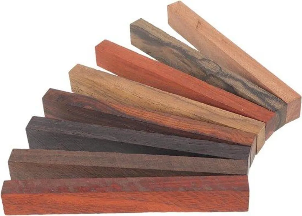 Tiges en bois exotique pour renfort de meubles et bricolage créatif x8