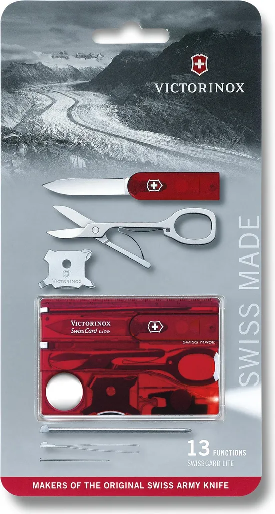 Carte de poche Victorinox SwissCard Lite avec lampe LED et loupe