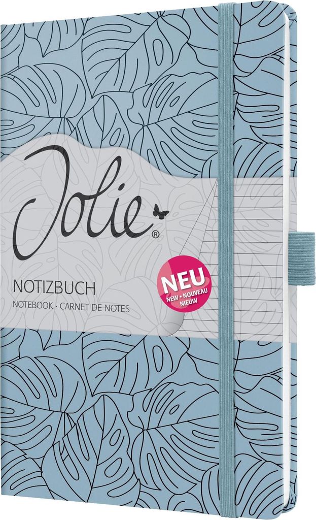 SIGEL JN353 Notizbuch Jolie - Blue Monstera - liniert - ca. Produktbild 