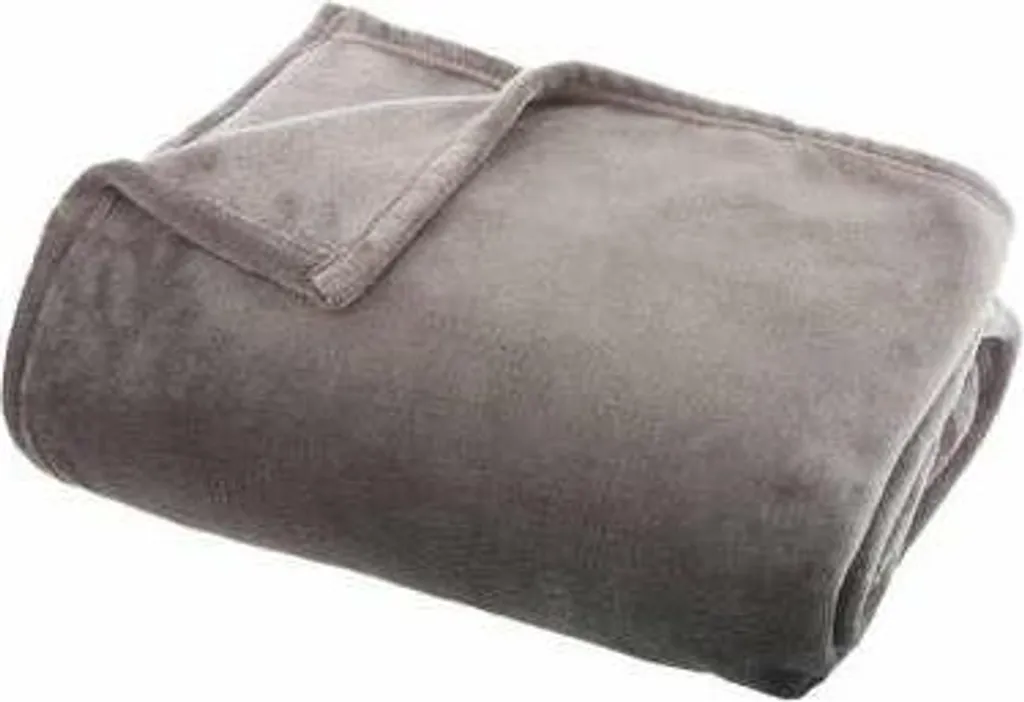 Couverture flanelle douillette grise 180x230 cm - Douceur extrême