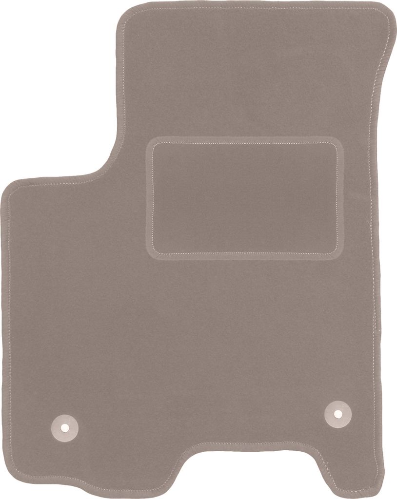 Fahrerfußmatte Velours beige passend für Daewoo Kalos (2002-2011, Schrägheck, Limousine) – mit Befestigungen – passgenau