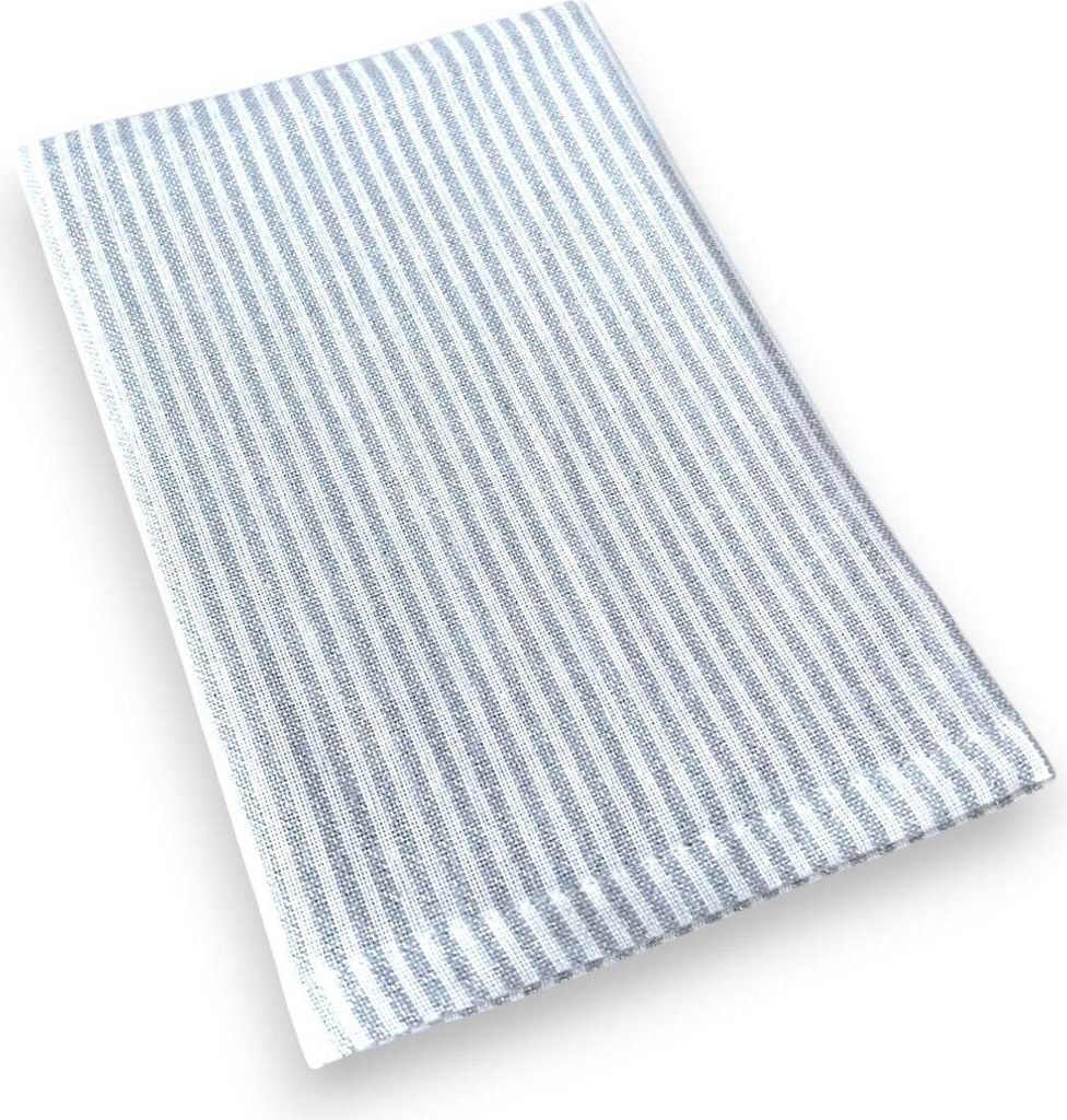 blaue Tischdecke mit Glitzer Streifen