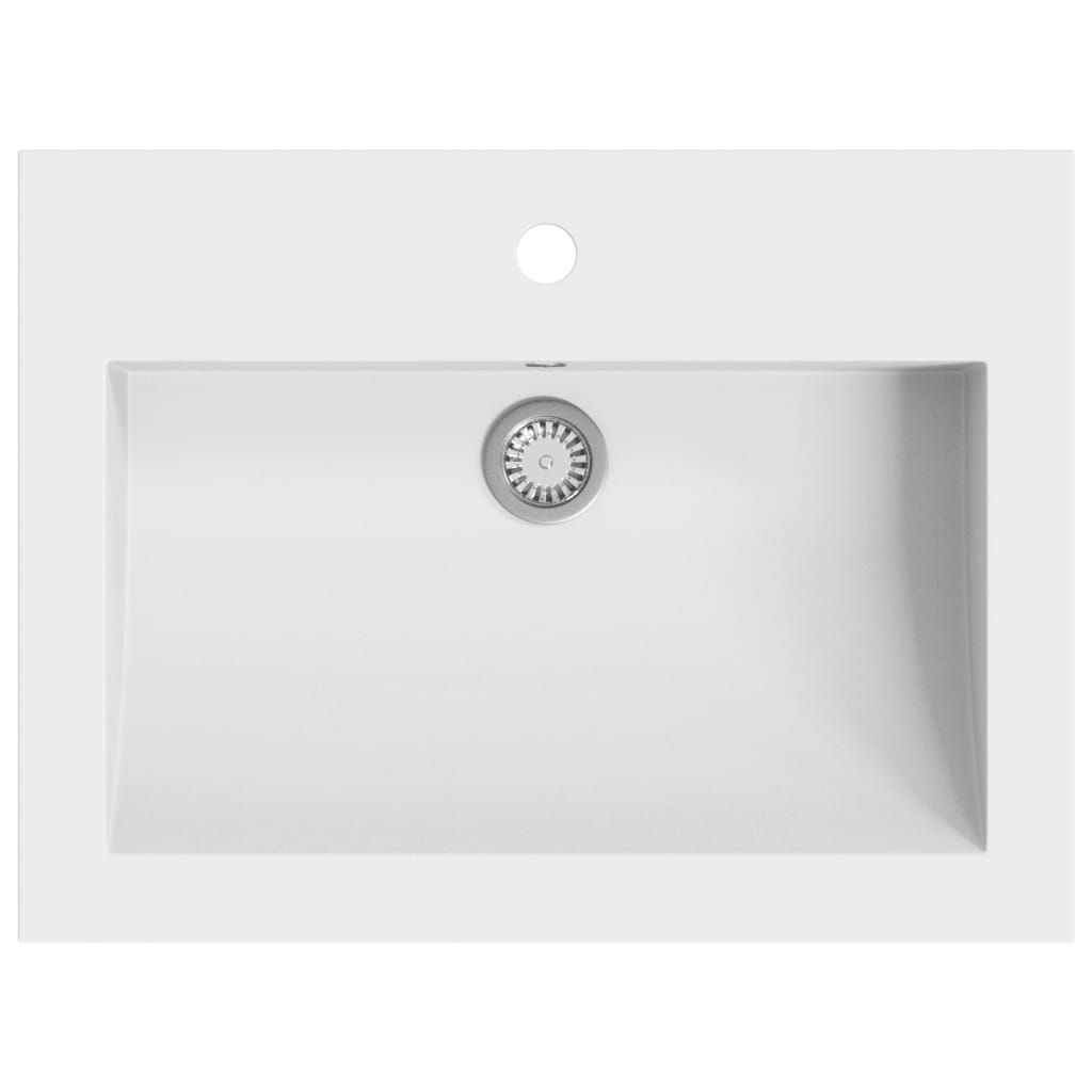vidaXL Cuvette en granit 600×450×120 mm blanc Image du produit 