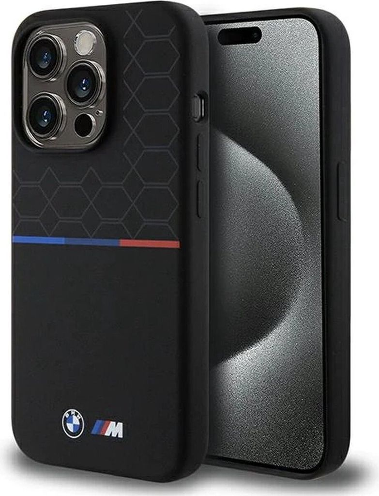 Etui Bmw M Silikon Muster Magsafe Na Iphone 15 Pro - Czarne Produktbild 