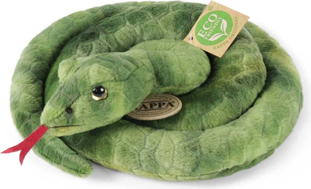 RAPPA Serpente di peluche verde 90 cm ECO-FRIENDLY Immagine del prodotto 