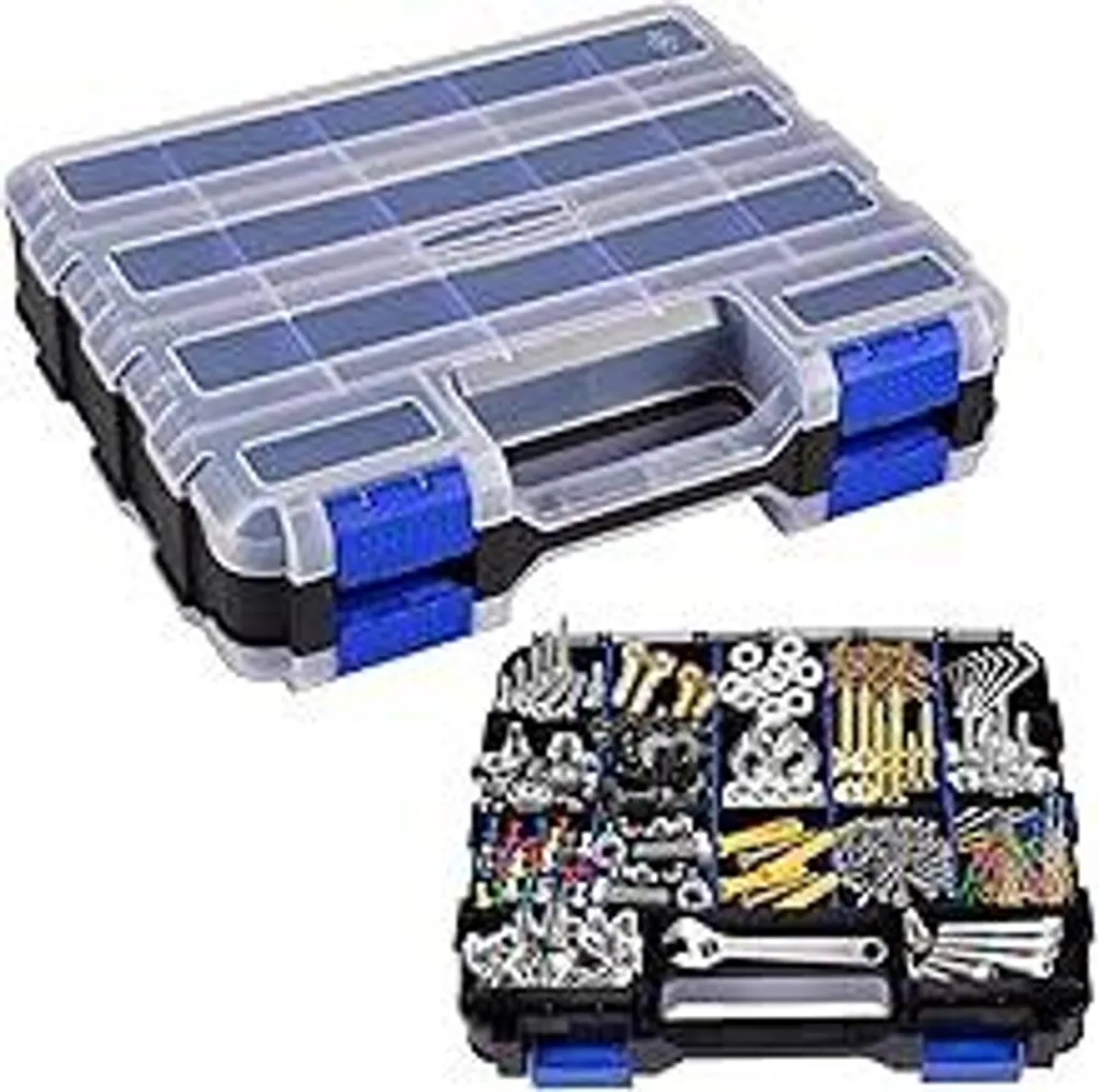 Valigetta Porta Viti 34 Scomparti - Organizer Blu Bifacciale