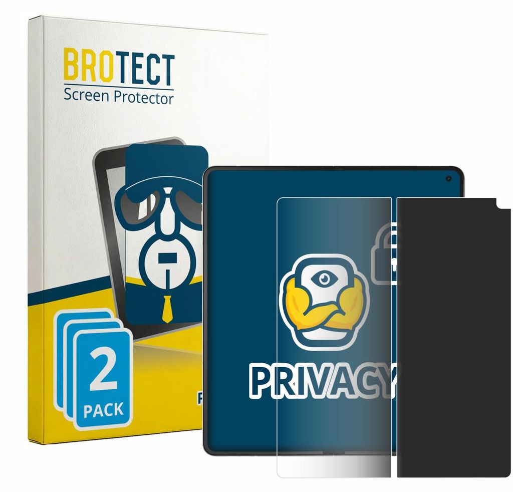 2x BROTECT Sichtschutzfolie für Motorola Razr Fold (Inneres Display) Anti-Spy Privacy Sichtschutz Blickschutz Folie Blaulicht-Schutz