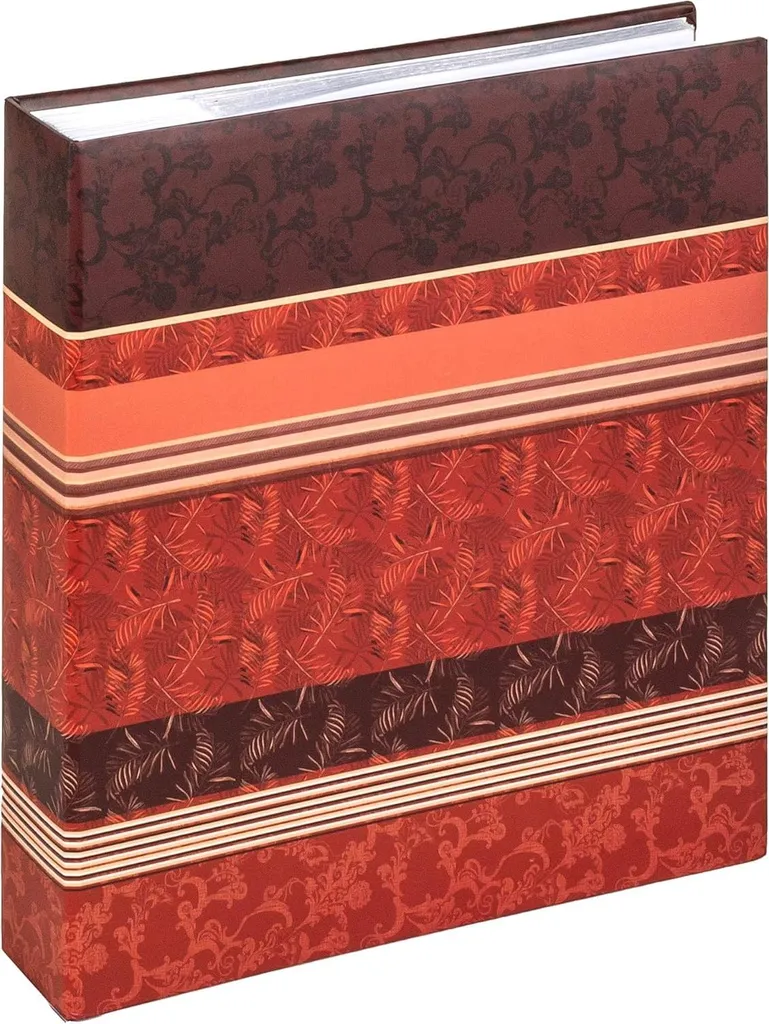 Grand Album Photo à Pochettes 13x18 Rouge avec Espaces de Notes Mémo