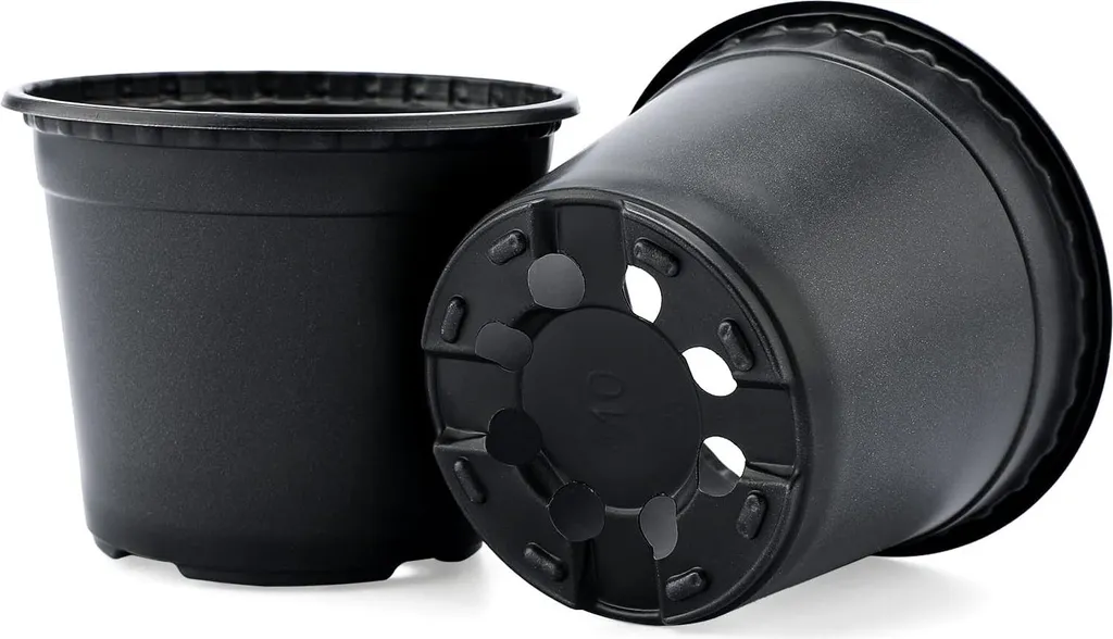 Lot de 100 Godets de Semis 10 cm - Pots en Plastique Légumes et Aromates
