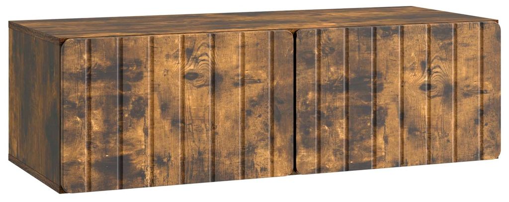 "2026 Moderne"Wandmontierter TV-Schrank( 1PC) - moderne Fernsehschrank - Medienmöbel - Geräucherte Eiche 98x41x30cm - TV-Schränke BestMöbel 717485