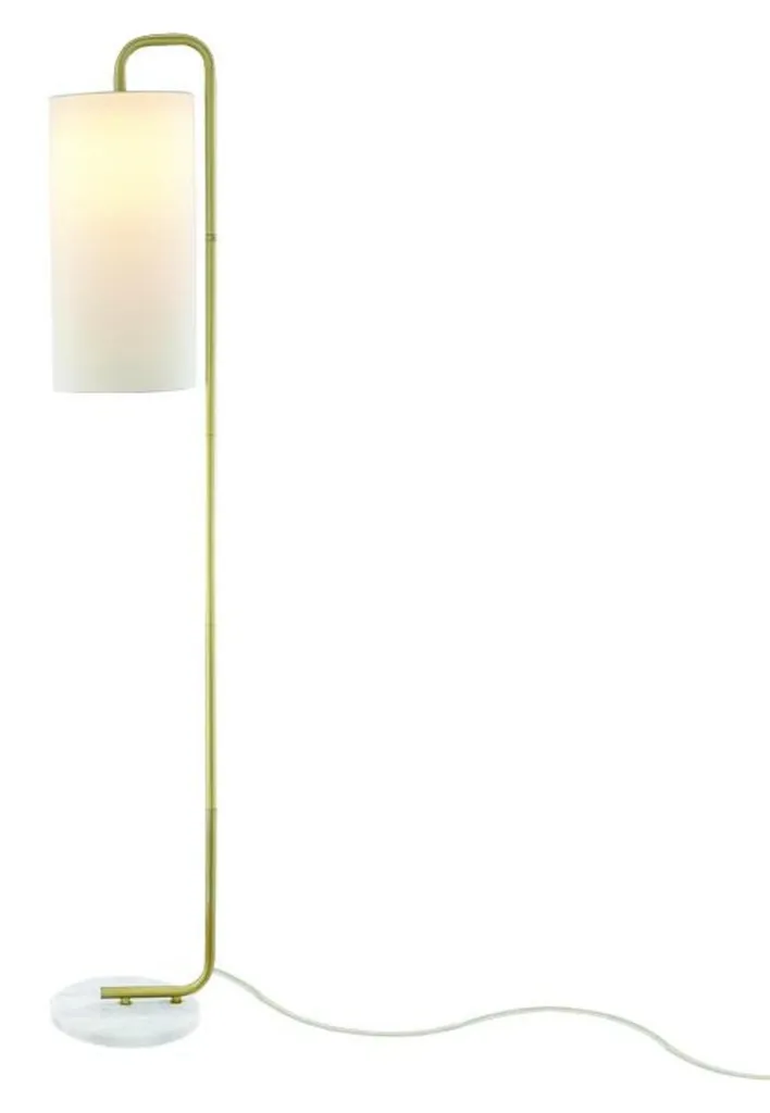 Lampadaire ACA OSAKA doré et marbre blanc ML121811F - 160 cm IP20