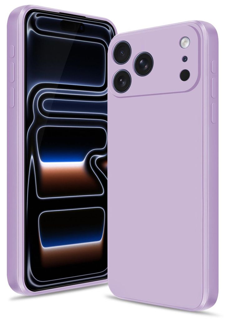iPhone 17 Pro Hülle, Flüssig Silikon Handyhülle Stoßfest Kratzfest Schutzhülle für iPhone 17 Pro Lila