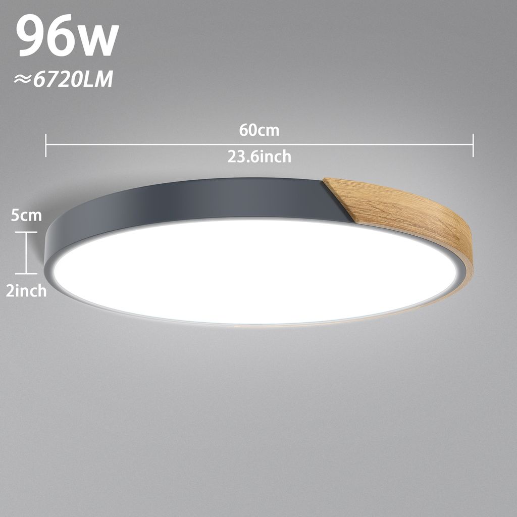 LZQ Drevené stropné LED svietidlo, stmievateľné 96 W, Obrázok produktu 