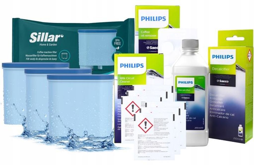 3-teiliges Filterentkalkungs-Reinigungsset für Saeco- und Philips-Kaffeemaschinen