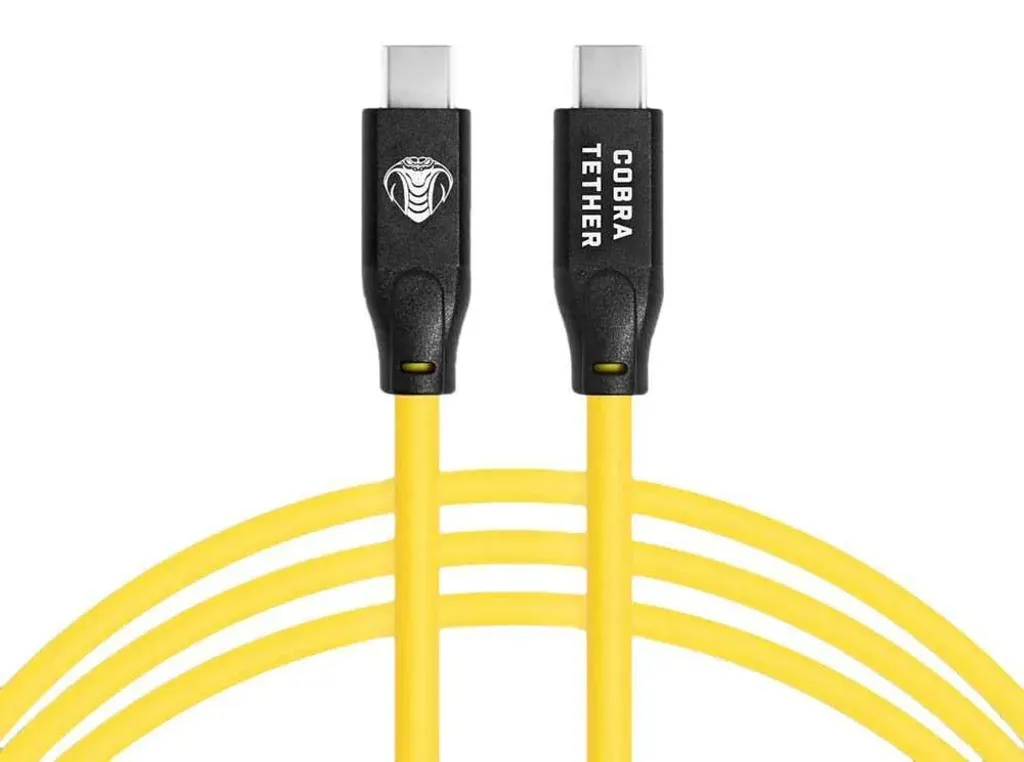 Câble USB-C vers USB-C 5 Mètres Cobra Tether pour Photo Connectée Noir