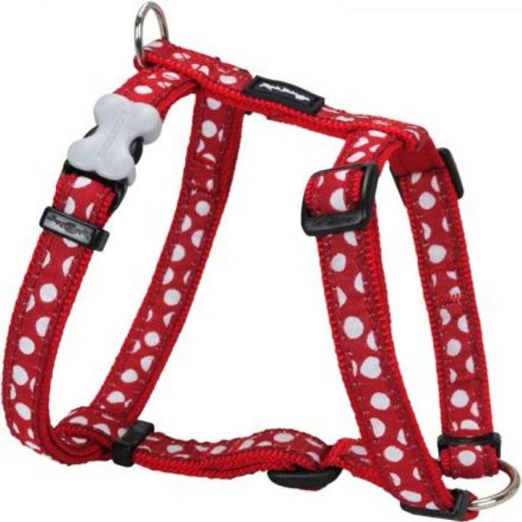 Hundegeschirr Red Dingo Style Rot Weiß Punkte 25-39 cm