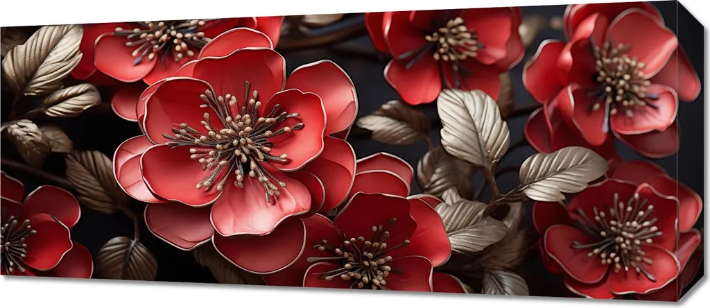 Tableau pour Salon ou Chambre 70 x 30 cm - Ambiance Florale Apaisante