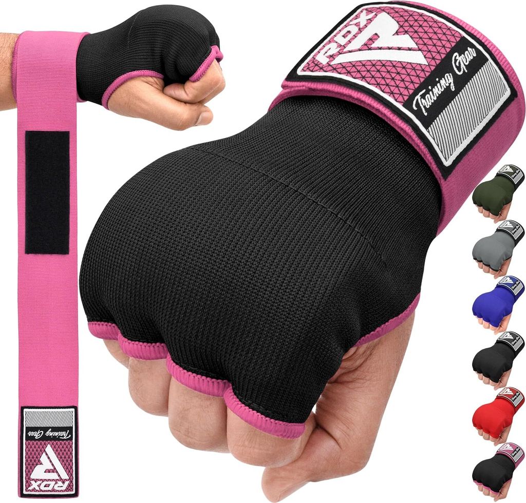 RDX Gel-Boxbandagen für Herren und Damen, 100 cm lange Handgelenkbänder, elastisch gepolsterter Faustschutz, Muay Thai MMA Kickboxen Kampfsport B...