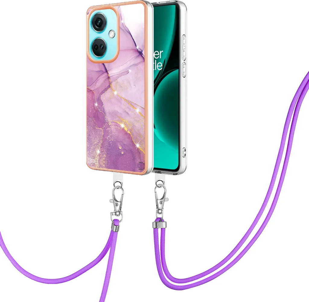 Custodia Rosa OnePlus Nord CE3 con Cinturino: Protezione TPU Morbida