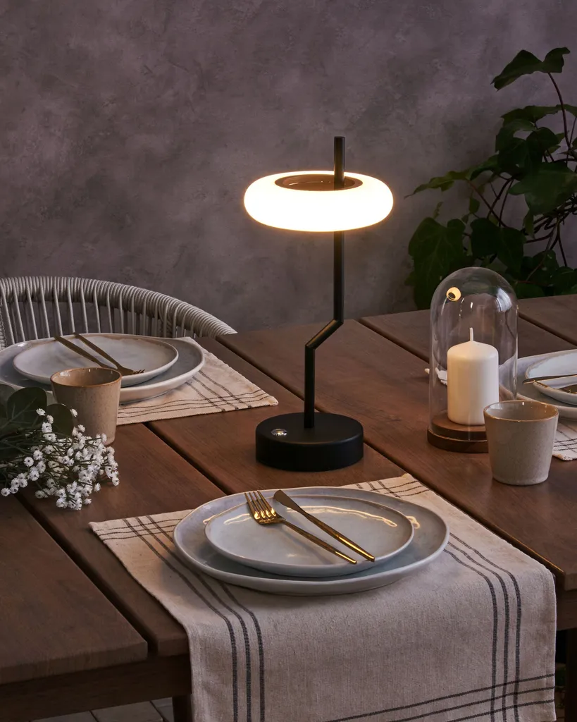 Luminaire de table noir style industriel en métal chic pour salon - 5