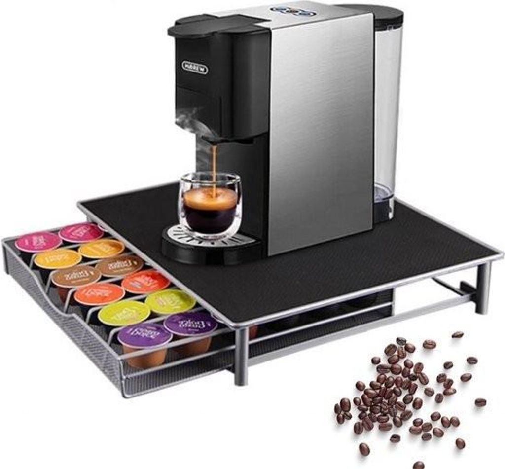 4 in 1 Kaffeemaschine - Kaffeebereiter - Kaffeevollautomat - Vollautomat - Nespresso - Dolce Gusto - Kaffeepulver - Kaffeepads - Mit Kapselhalter